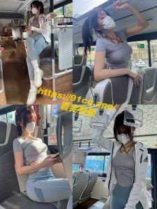 健身尤物！女神阿朱高马尾运动装魅力丰臀日常通勤间偶遇上城市美人