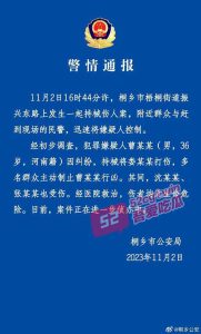 浙江桐乡 男子因纠纷行凶 用榔头多次锤击女律师头部
