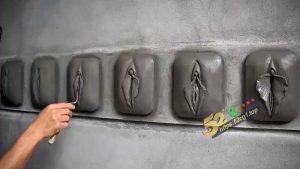 牛人艺术大师 高雅艺术鉴赏 水泥塑逼 形状各异！老师一定是见过很多b才有这份创作灵感！