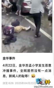 浙江苏孟小学门口突发轿车冲撞，多名学生与家长倒地！