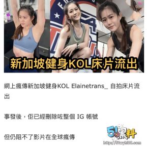 网红KOL Elainetrans不雅视频流出 画面尺度极其之大！