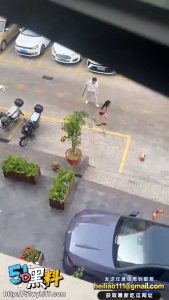 女友街头争吵追着男友又打又挠 直到忍无可忍爆打反击